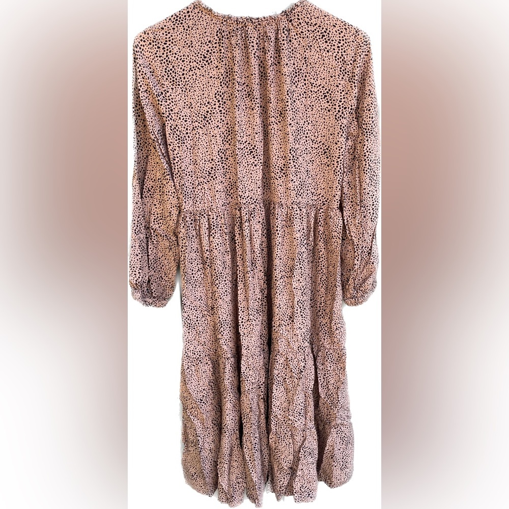 Old Navy | Leopard Print Ruffled Tiered Dress | Size M - Picture 2 of 4